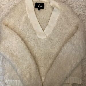 UGG Women's Soft Cream V-Neck Sweater